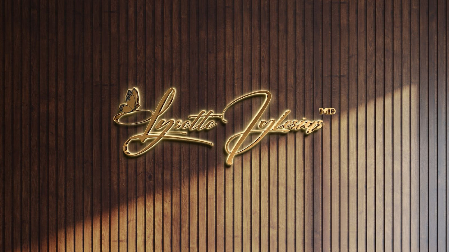Custom Gold Metal Backlit Sign For Lysette