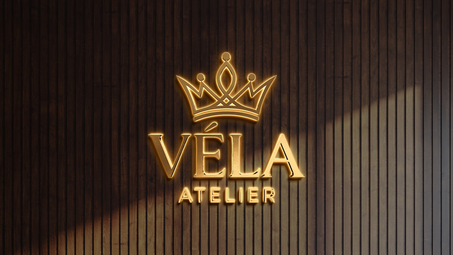 Custom Gold Metal Backlit Sign For Elise