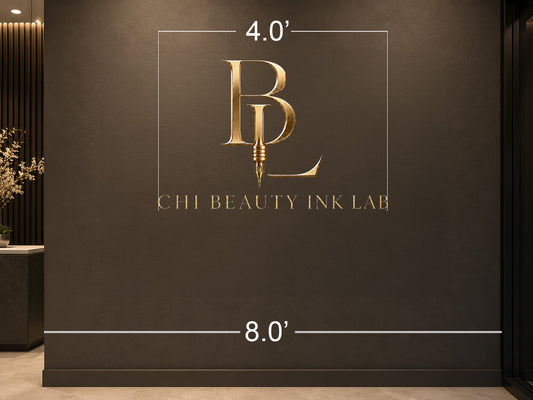 Custom Gold Metal Sign For Chibeautyinklab