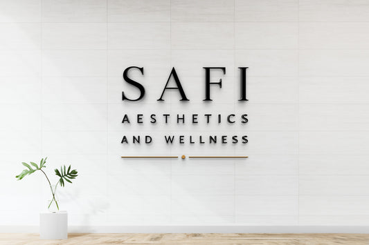 Custom 3D Metal Sign For Safi Aesthetics
