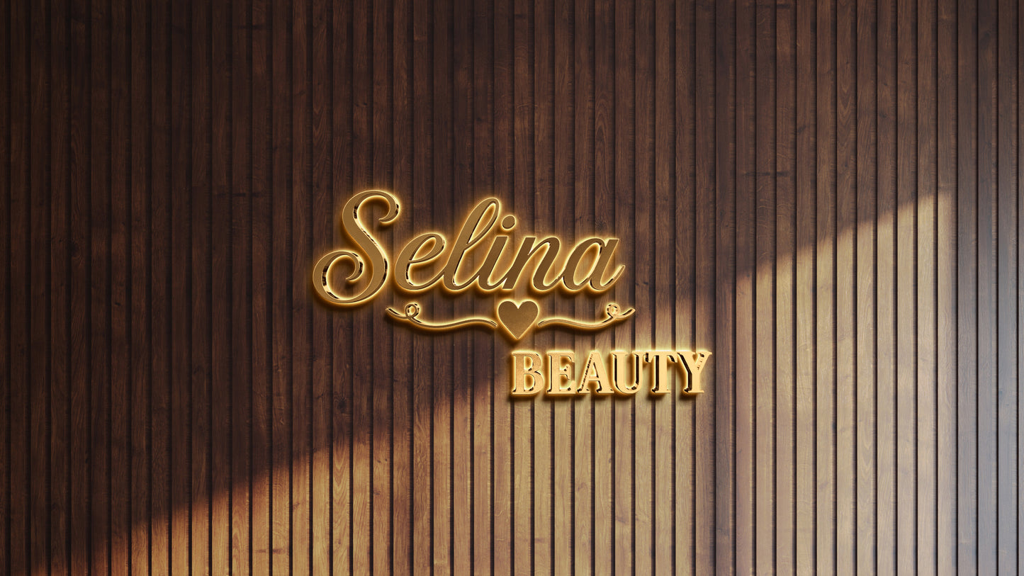 Custom Gold Metal Backlit Sign For Maggy - 50% Payment