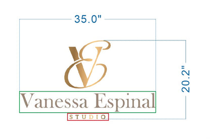 Custom Gold Metal Sign For Vanessa Espinal