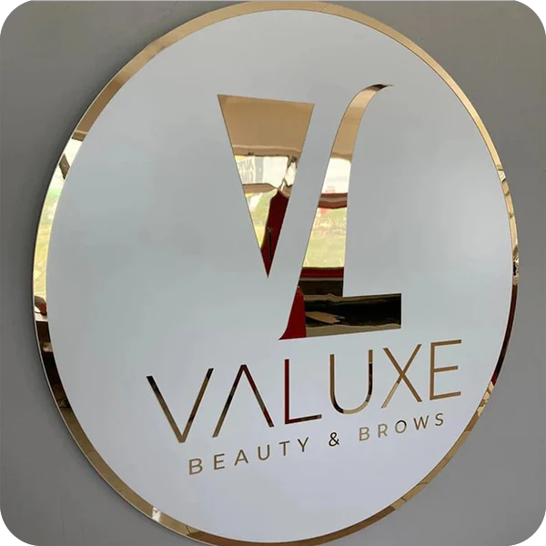 Round Acrylic Backlit Business Sign