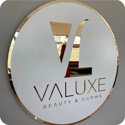 Round Acrylic Backlit Business Sign